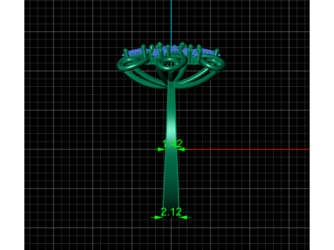 STYLISH ENGAGEMENT RING 3D PRINTABLE MODEL 3D प्रिंट मॉडल