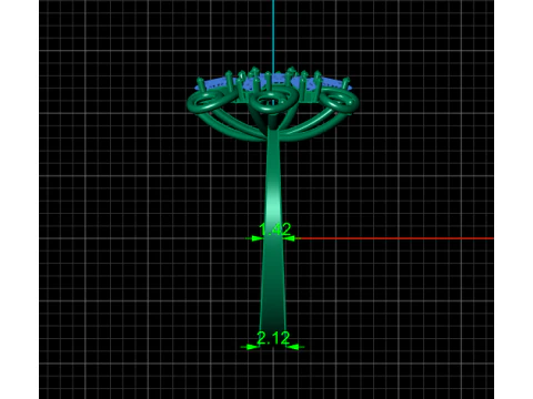 STYLISH ENGAGEMENT RING 3D PRINTABLE MODEL 3D Print Model