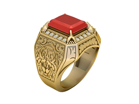 MEN ITALIAN RING 3D PRINTABLE MODEL 3D Print Model