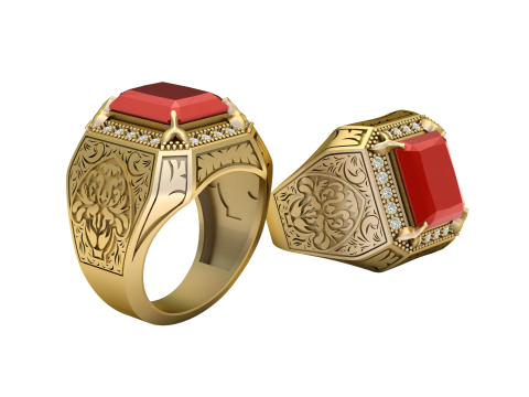 MEN ITALIAN RING 3D PRINTABLE MODEL 3D Print Model