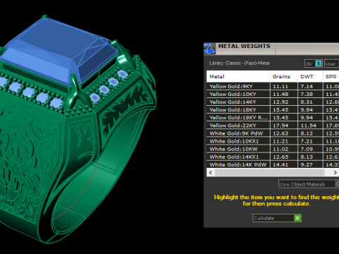 MEN ITALIAN RING 3D PRINTABLE MODEL 3D Print Model