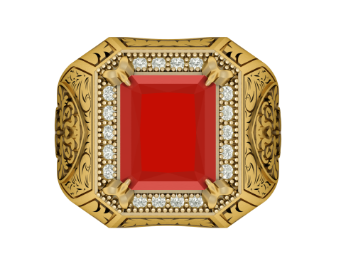 MEN ITALIAN RING 3D PRINTABLE MODEL 3D Print Model