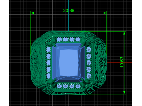 MEN ITALIAN RING 3D PRINTABLE MODEL 3D Print Model