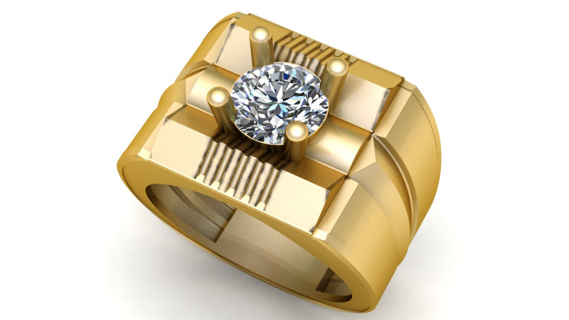 INDIAN STYLE MEN RING 3D PRINTABLE MODEL 3D Baskı Modeli .c4d .max .obj .3ds .fbx .stl .blend 