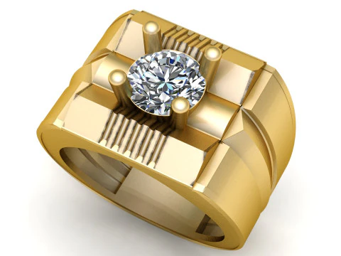 インディアンスタイルメンズリング3D印刷可能モデル 3Dプリントモデル