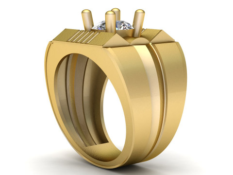 INDIAN STYLE MEN RING 3D PRINTABLE MODEL 3D Baskı Modeli