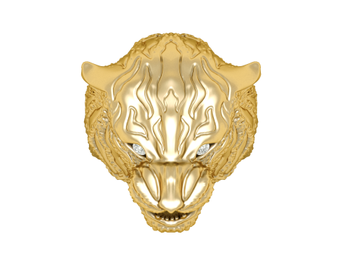 TIGER RING FOR MEN 3D PRINTABLE MODEL 3D Print Model