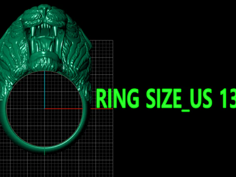 TIGER RING FOR MEN 3D PRINTABLE MODEL 3D Print Model