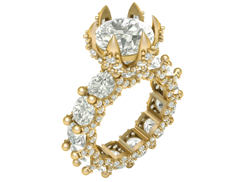 ENGAGEMENT DIMOND RINGS 3D PRINTABLE MODEL Modelo de Impressão 3D