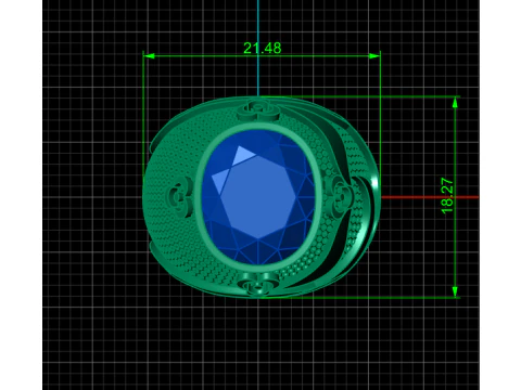 HIP HOP MEN FASHION RING 3D PRINTABLE MODEL 3D Print Model
