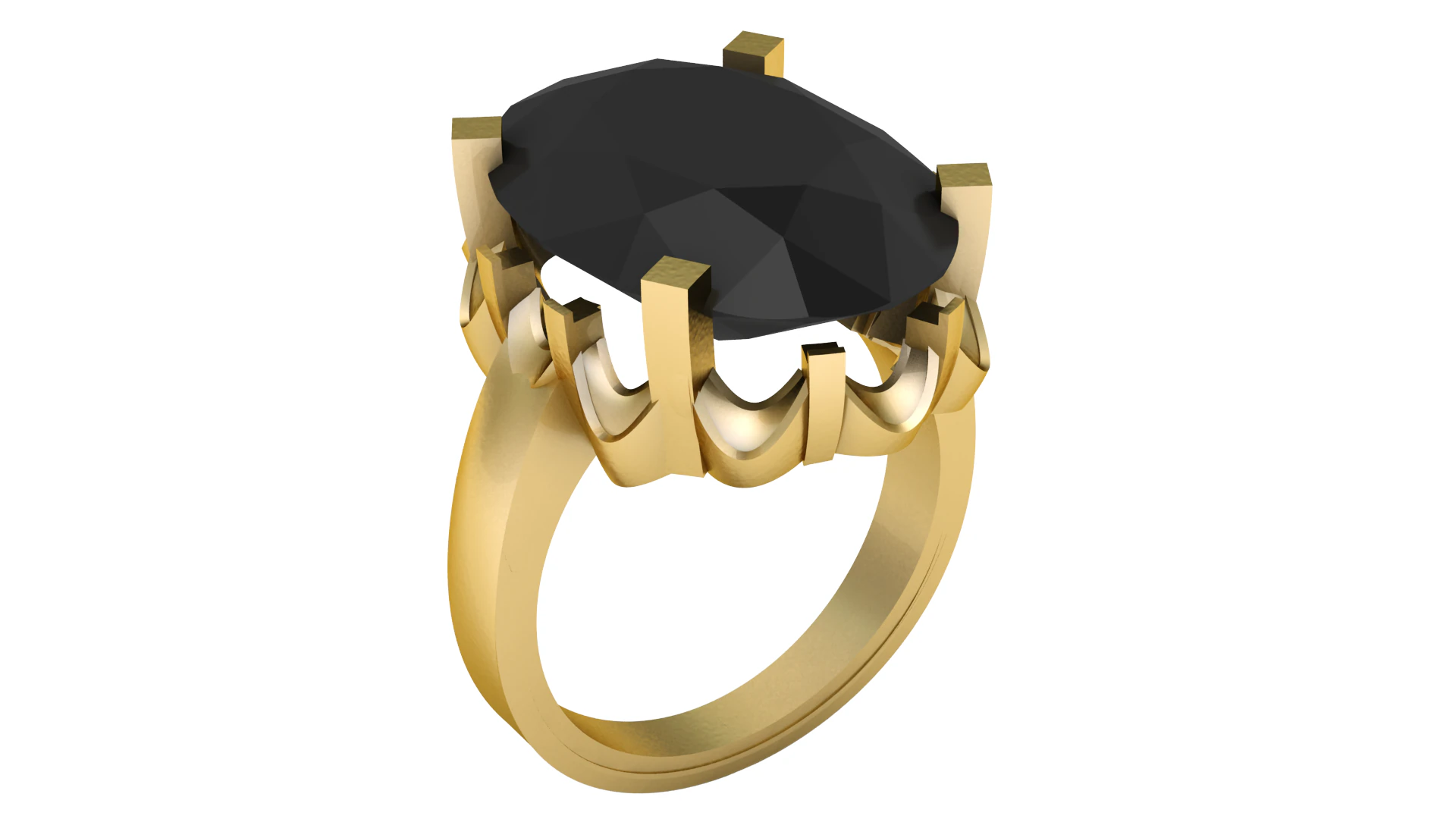 BLACK ONYX RING FOR MEN 3D PRINTABLE MODEL 3D Print Model .c4d .max .obj .3ds .fbx .stl .blend