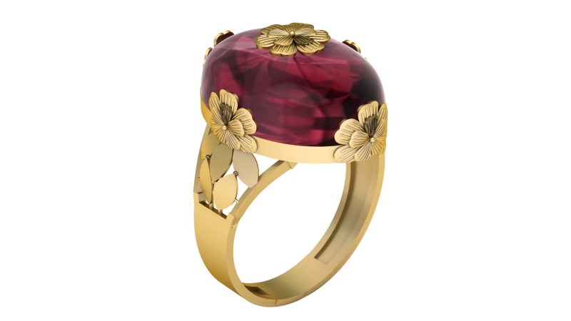 FLOWER RING FOR WOMEN 3D PRINTABLE MODEL 3D 프린트 모델 .c4d .max .obj .3ds .fbx .stl .blend 