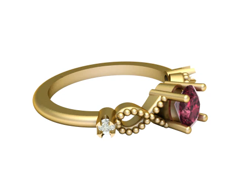 PROPOSAL SOLITAIRE DIMOND RING 3D PRINTABLE MODEL 3D Print Model