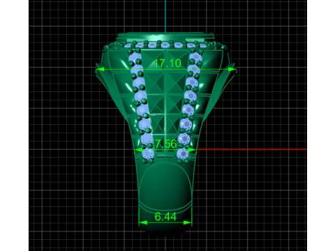 DOLOR STYLE DIMOND RING FOR MEN 3D PRINTABLE MODEL 3D Print Model