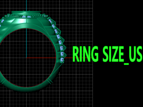 DOLOR STYLE DIMOND RING FOR MEN 3D PRINTABLE MODEL 3D 打印模型