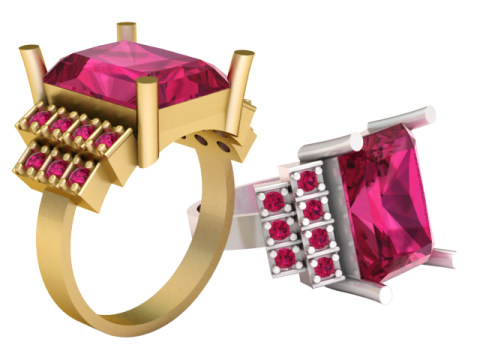 WEDDING RING FOR WOMEN 3D PRINTABLE MODEL 3D 프린트 모델