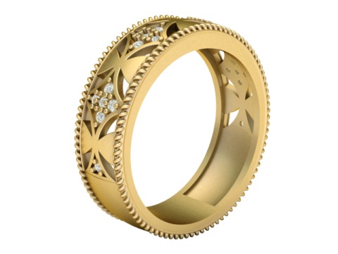 WEDDING RING FOR WOMEN 3D PRINTABLE MODEL Modèles 3D en vedette
