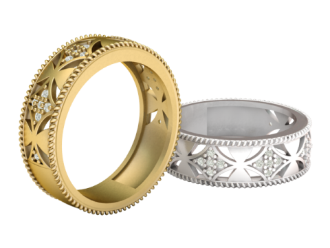 WEDDING RING FOR WOMEN 3D PRINTABLE MODEL 3D Принт Модель