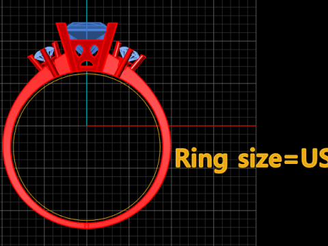 SOLITAIRE ENGAGEMENT RING FOR WOMEN 3D PRINTABLE MODEL 3Dプリントモデル