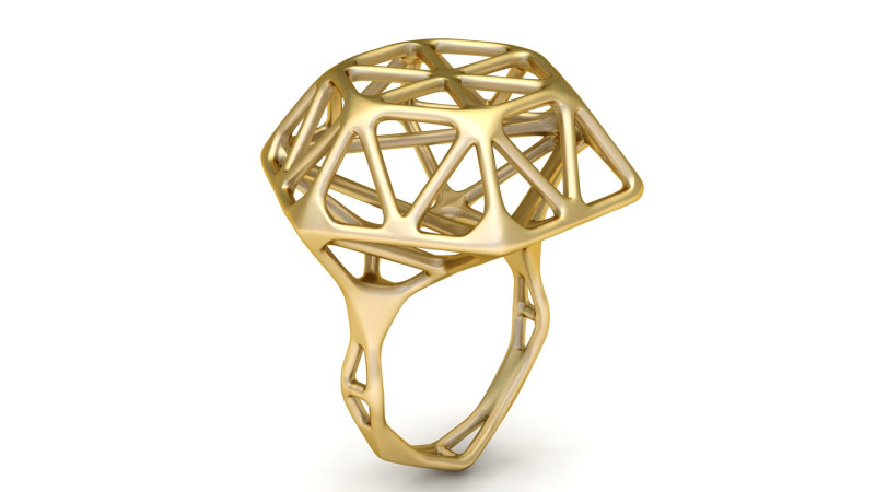 BONE WIREFRAME RING 3D PRINTABLE MODEL 3D Druckmodell .c4d .max .obj .3ds .fbx .stl .blend