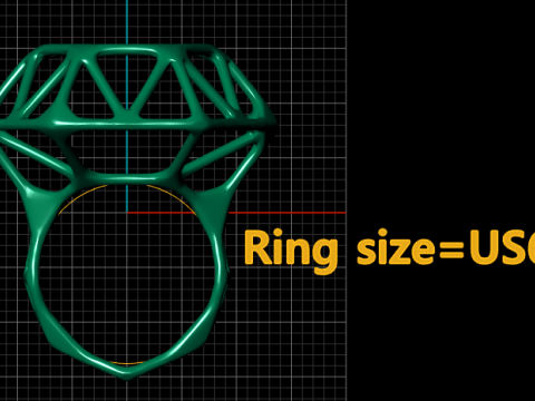 BONE WIREFRAME RING 3D PRINTABLE MODEL 3D Druckmodell