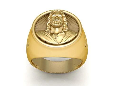 JESUS CROS CHRISTIAN RING 3D PRINTABLE MODEL 3D Print Model