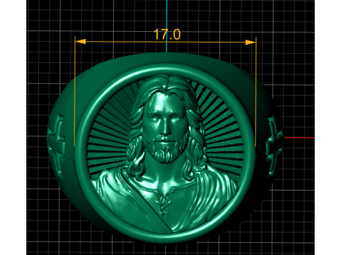 JESUS CROS CHRISTIAN RING 3D PRINTABLE MODEL 3D 프린트 모델