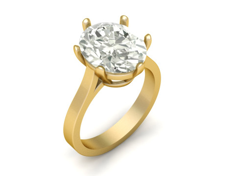 SINGLE DIAMOND SOLITAIRE RING 3D PRINTABLE MODEL 3D-printmodel