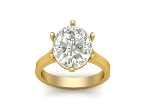 SINGLE DIAMOND SOLITAIRE RING 3D PRINTABLE MODEL 3Dプリントモデル