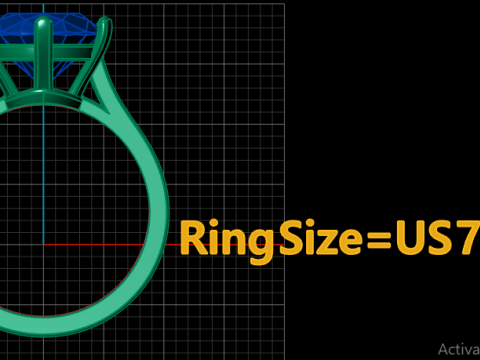 SINGLE DIAMOND SOLITAIRE RING 3D PRINTABLE MODEL 3Dプリントモデル
