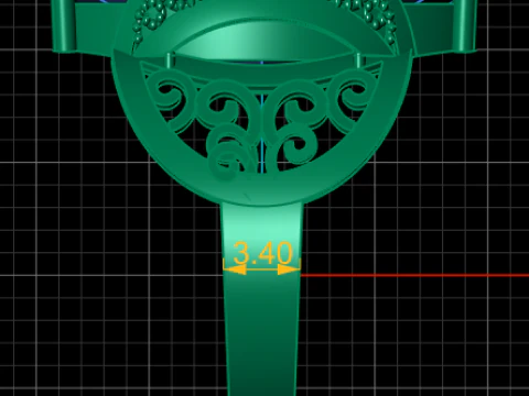 FILIGREE BEADS RING 3D PRINTABLE MODEL 3D Print Model