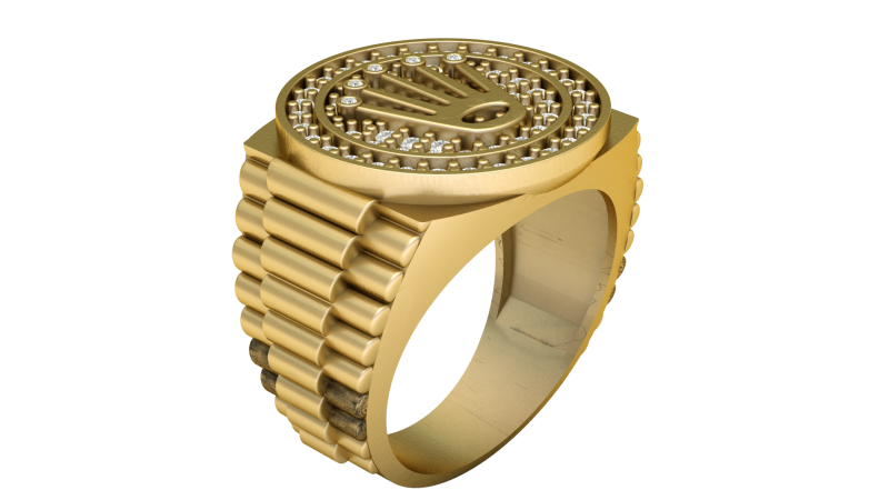 RadoKING STYLE RING FOR MEN 3D PRINTABLE MODEL 3D Принт Модель .c4d .max .obj .3ds .fbx .stl .blend 
