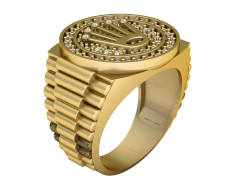 RadoKING STYLE RING FOR MEN 3D PRINTABLE MODEL 3D Print Model