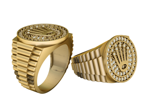 RadoKING STYLE RING FOR MEN 3D PRINTABLE MODEL 3D Принт Модель