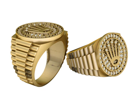 RadoKING STYLE RING FOR MEN 3D PRINTABLE MODEL 3D Print Model
