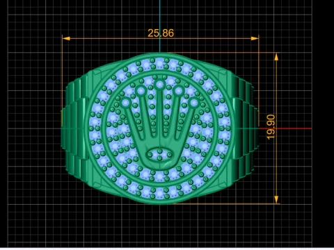 RadoKING STYLE RING FOR MEN 3D PRINTABLE MODEL 3D Print Model