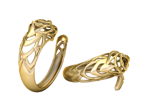 WOLF RING FOR MEN FASHION 3D PRINTABLE MODEL 3D 프린트 모델