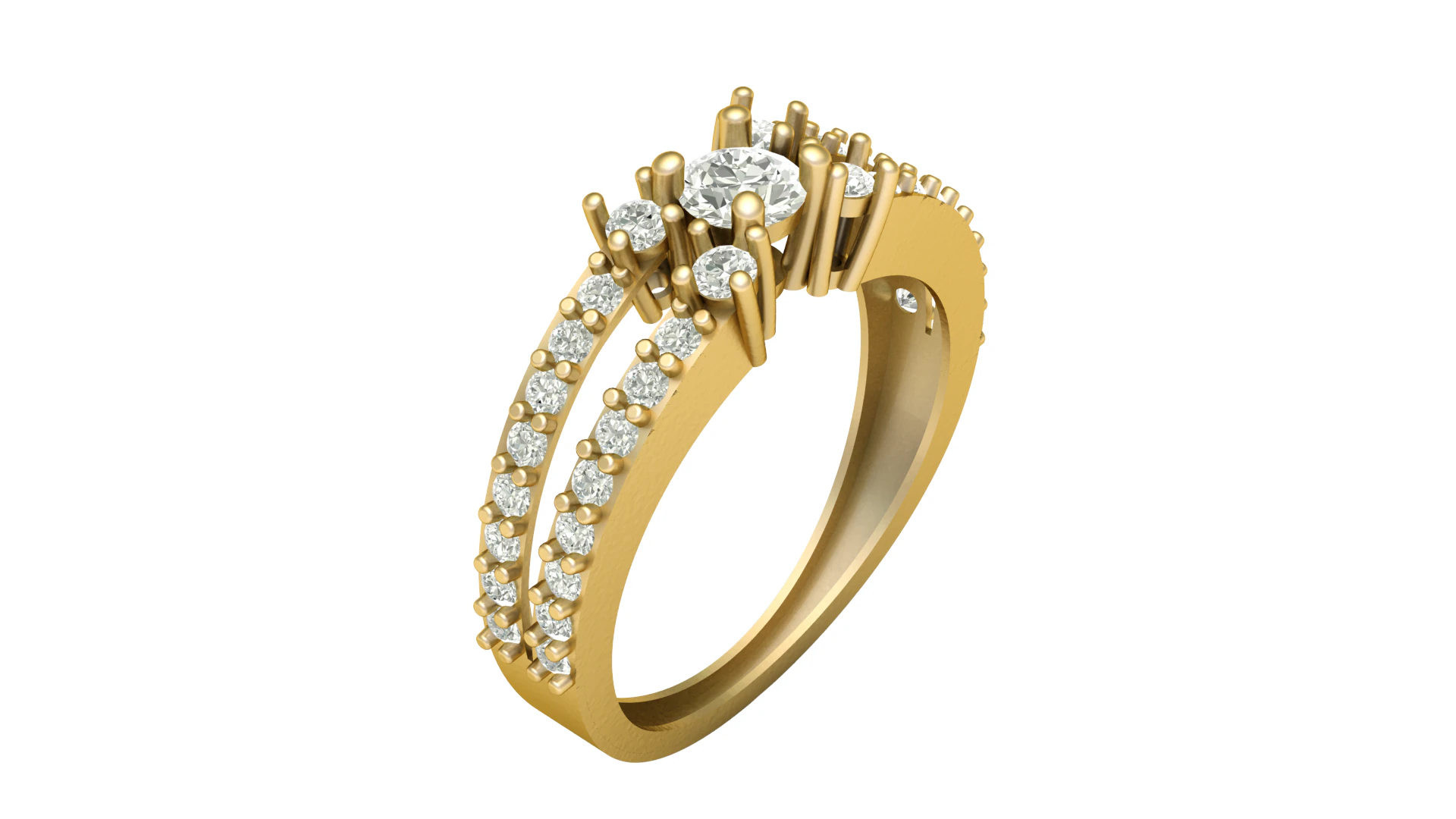 SOLITAIRE ENGAGEMENT RING FOR WOMEN 3D PRINTABLE MODEL 3D Print Model .c4d .max .obj .3ds .fbx .stl .blend 