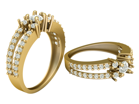 SOLITAIRE ENGAGEMENT RING FOR WOMEN 3D PRINTABLE MODEL 3D Принт Модель