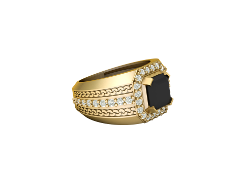 CHEN STYLE MEN FASHION DIMOND RING 3D PRINTABLE MODEL 3Dプリントモデル