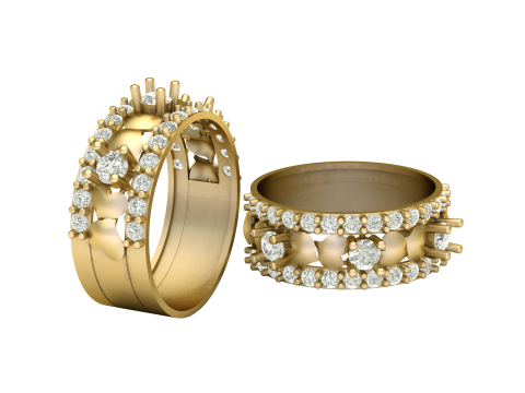ENGAGEMENT RINGS 3D PRINTABLE MODEL Model do druku 3D