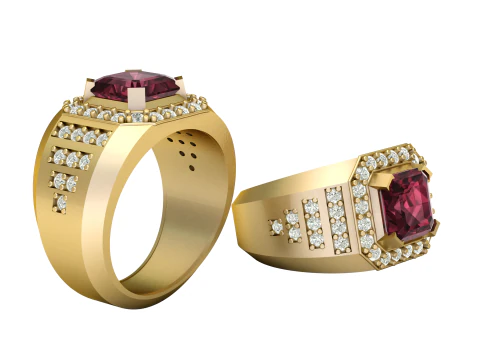 FILIGREE ENGAGEMENT RING 3D PRINTABLE MODEL 3D Print Model