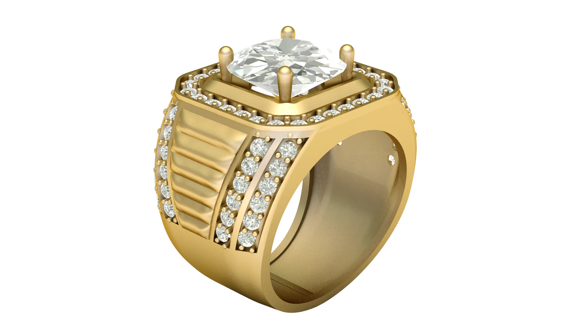 HIP HOP MEN FASHION DIMOND 3D PRINTABLE MODEL 3D Print Model .c4d .max .obj .3ds .fbx .stl .blend 
