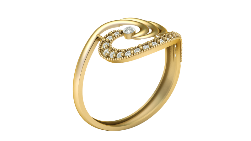 STYLISH SOLITAIRE ENGAGEMENT RING 3D PRINTABLE MODEL 3D Принт Модель .c4d .max .obj .3ds .fbx .stl .blend 