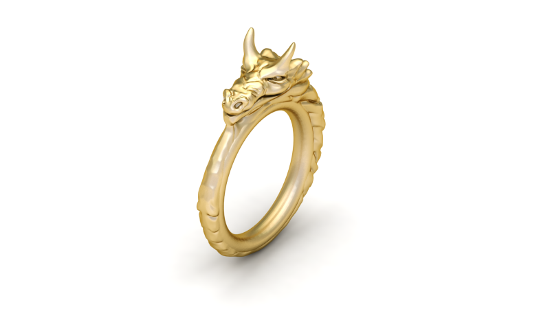 DRAGON RING FOR MEN FASHION 3D PRINTABLE MODEL 3D-Druckmodell .c4d .max .obj .3ds .fbx .stl .blend 
