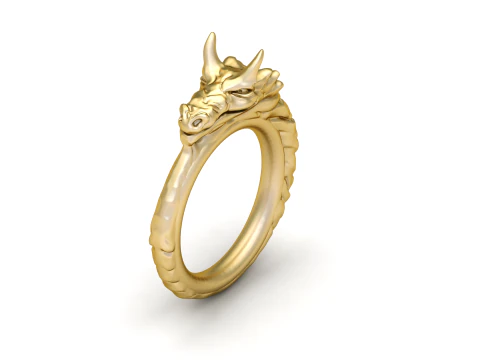 ANELLO DRAGO PER UOMO MODA STAMPABILE 3D Modello di stampa 3D