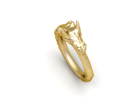 DRAGON RING FOR MEN FASHION 3D PRINTABLE MODEL 3D-Druckmodell