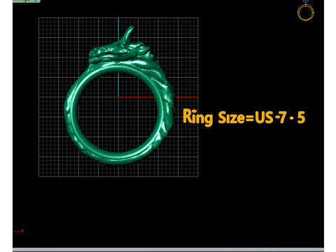 DRAGON RING FOR MEN FASHION 3D PRINTABLE MODEL 3D-Druckmodell