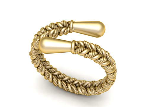 FILIGREE SPIRAL LADIES RING 3D PRINTABLE MODEL Modèles 3D en vedette