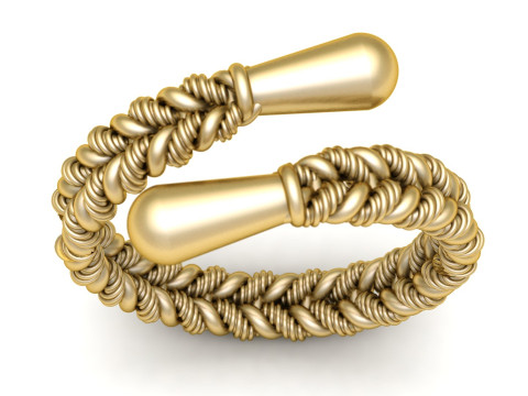 FILIGREE SPIRAL LADIES RING 3D PRINTABLE MODEL 3D Принт Модель